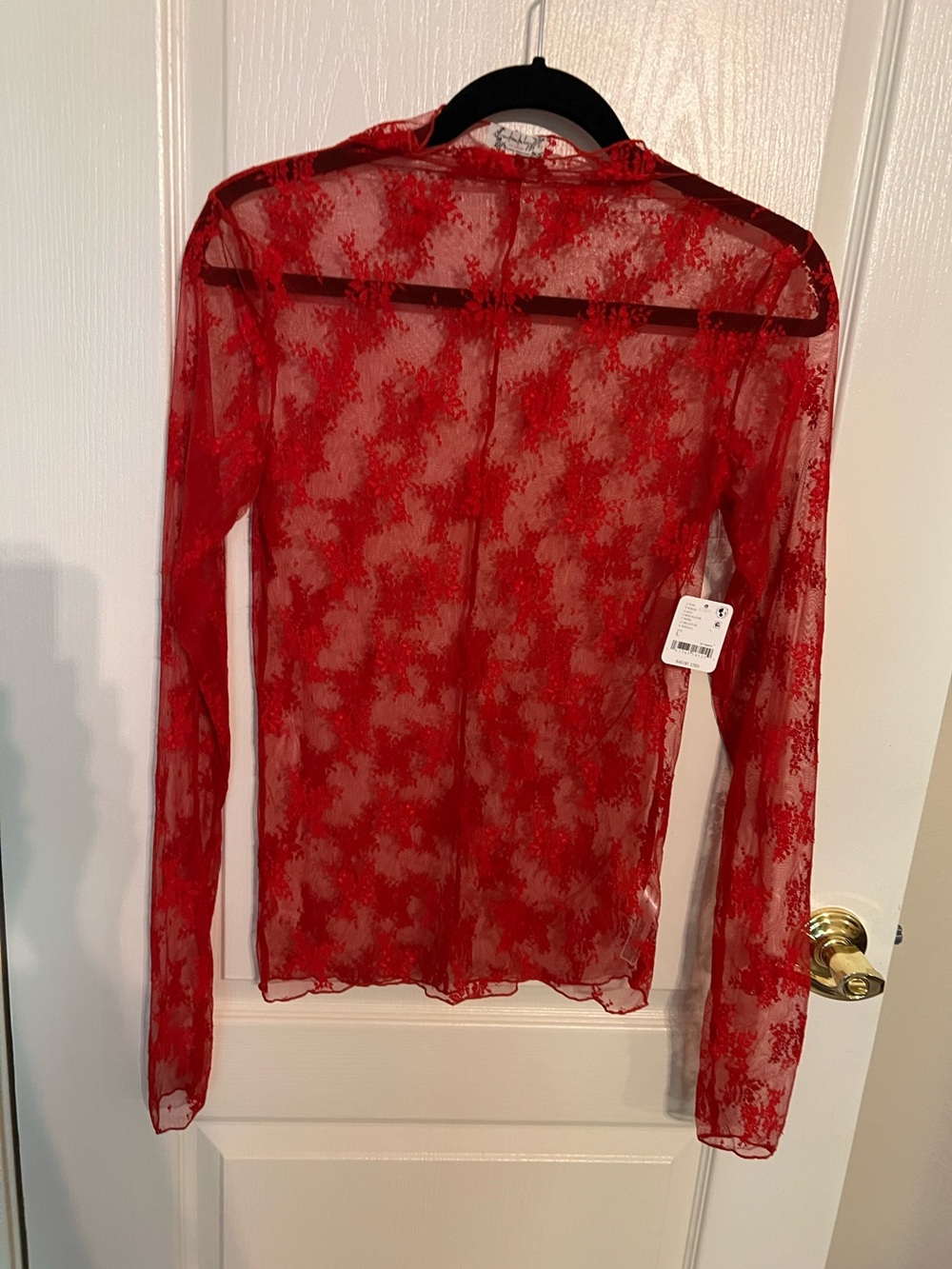 Free People Intimately Lady Lux Layering Top In Red NWT Size L